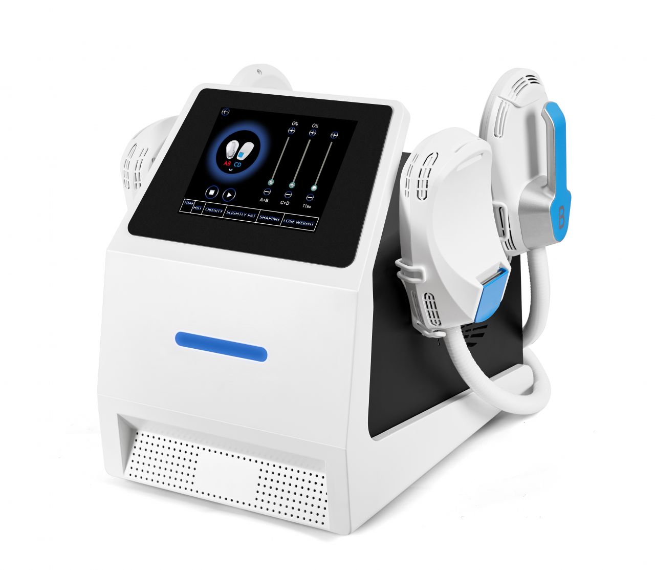 SculptMED PRO Ultra 200Hz-es 4 fejes Hordozható HIEMT Elektromágneses Alakformáló Gép BEMUTATÓ GÉP