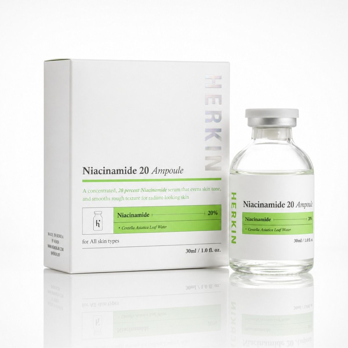 Közeli lejáratú- Herkin Niacinamide 20% Szérum 30ml Ampulla kozmetikai kezelésekhez Közeli lejáratú- Herkin Niacinamide 20% Szérum 30ml Ampulla kozmetikai kezelésekhez